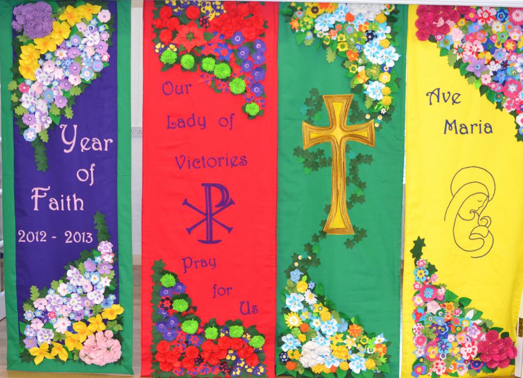 Our Lady of Victories reveals Year of Faith Banners