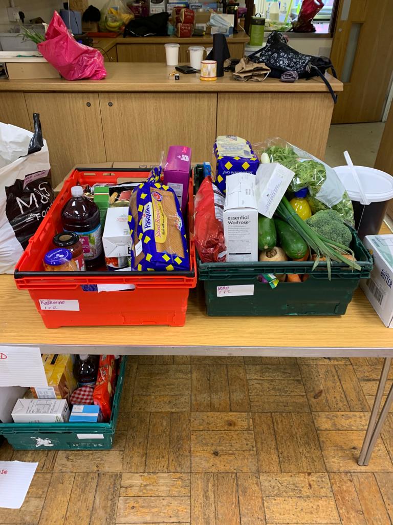 Hitchin and Letchworth families receive essential food hampers