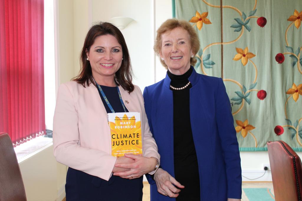 Former Irish President visits Convent of Jesus and Mary