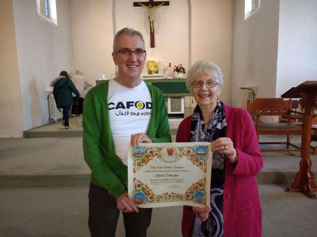 Papal Blessing for Sheila Gallagher