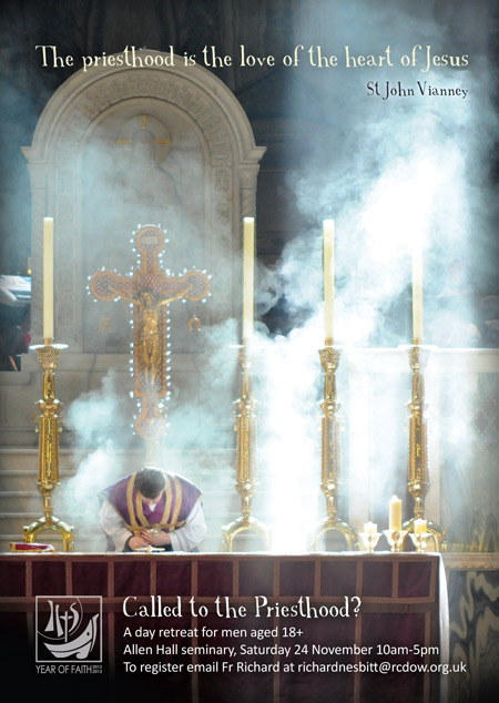 Called to the Priesthood? Retreat Day – Saturday 24th November