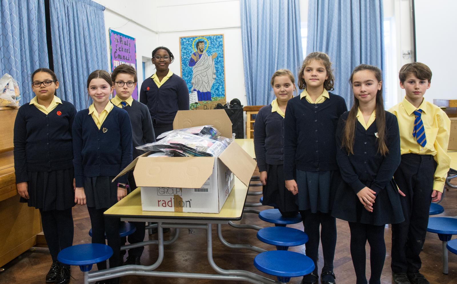 School children make essential ‘Vinnie packs’ for homeless